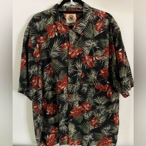 Vintage Pusser’s Hawaiian Silk Blend Short Sleeve Button Down Men's L